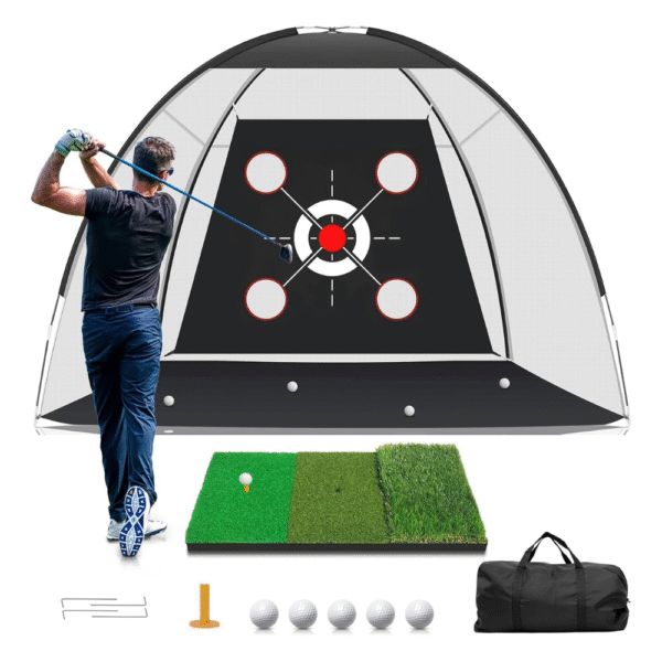 Golf Net with Practice Mat,Golf Hitting Aid Nets 10x7FT