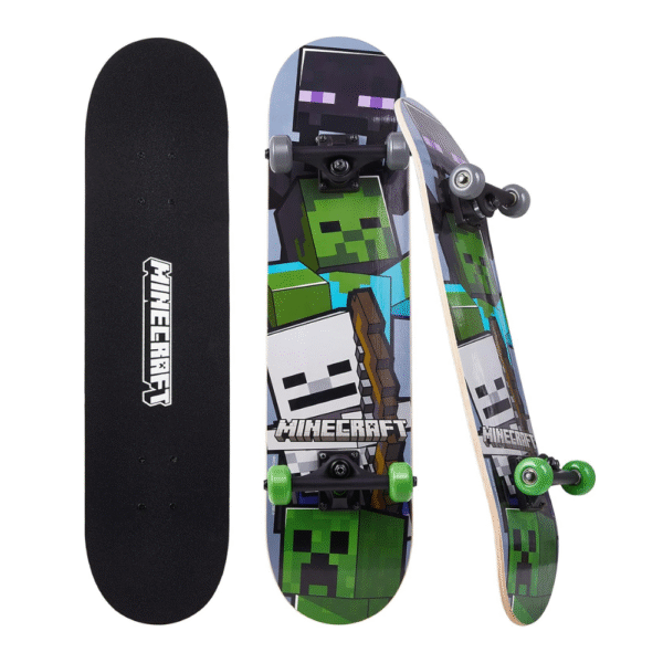 Minecraft 31 inch Skateboard, 9-ply Maple Deck Skate Board